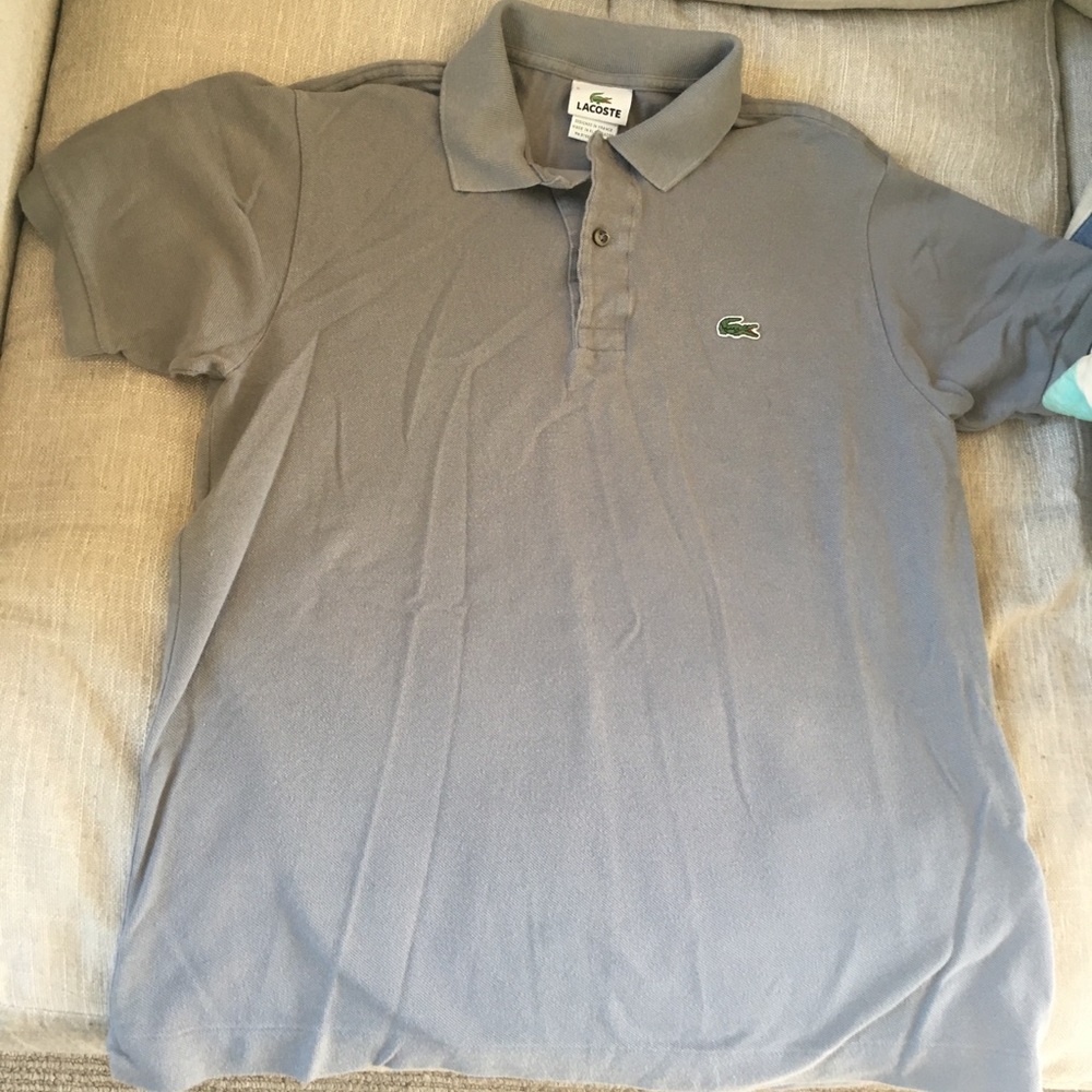 Men’s Gray Lacoste classic Polo size 5